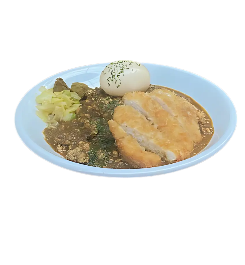 Chicken Cutlet, Egg & Keema
